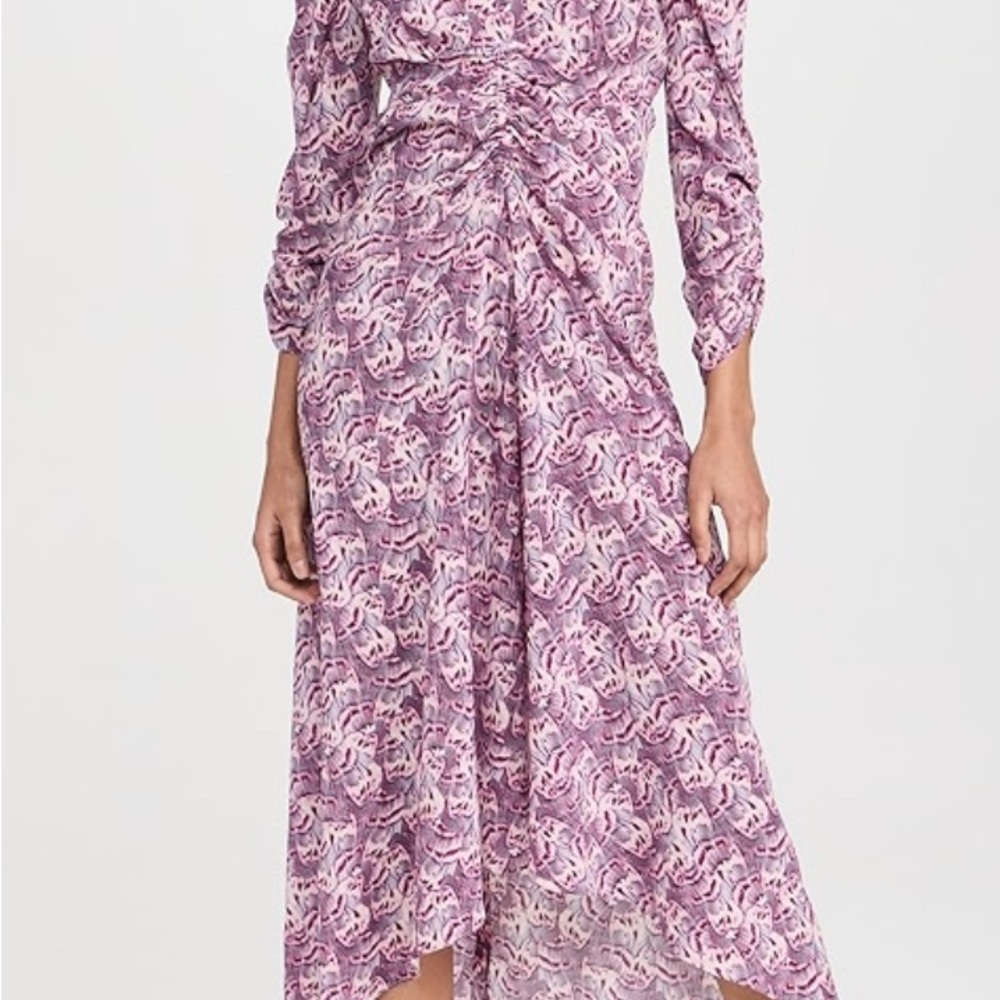Isabel Marant Elegant Purple Patterned Albini Dress